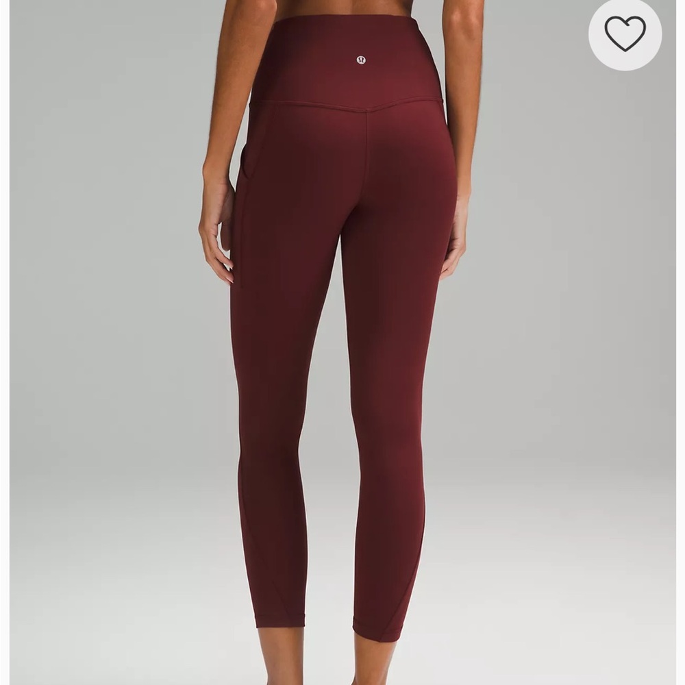 Lululemon burgundy Align leggings with pockets